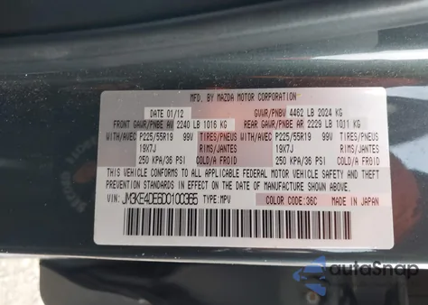 2013 Mazda Cx-5 Grand Touring from USA, damaged, VIN JM3KE4DE6D0100365